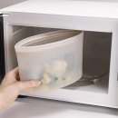 シリコーン保存バッグ 自立型 1000ml ベージュグレー